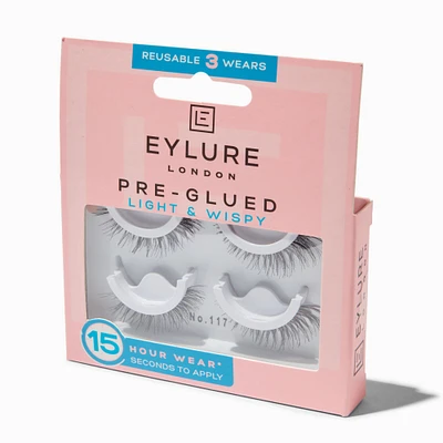 Eylure Pre-Glued Light & Wispy False Lashes - No. 117, 2 Pack