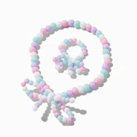 Claire's Club Pastel Bow Beaded Jewelry Set - 3 Pack