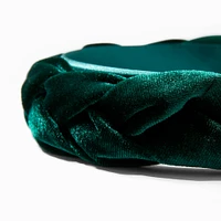 Emerald Green Braided Velvet Headband