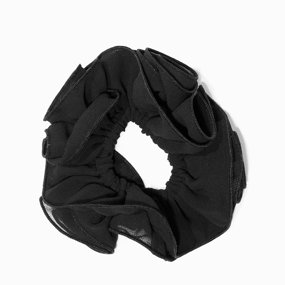 Sheer Rose Design Medium Hair Scrunchie