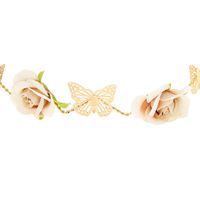 Gold Zig-Zag Butterfly Flower Crown Headwrap