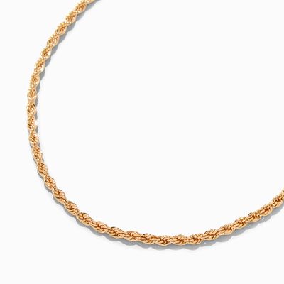 Gold 4MM Rope Chain Necklace
