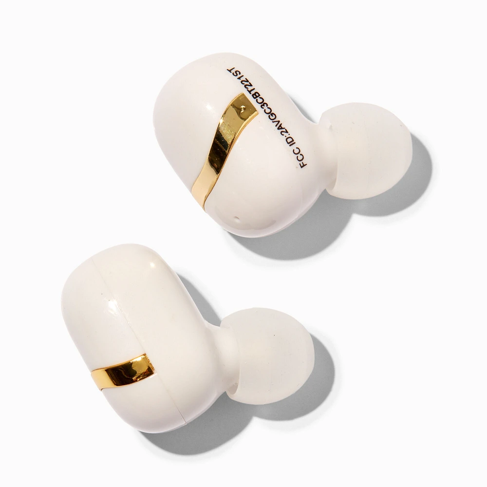 Gold Marble Wireless Earbuds in Case