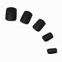 Matte Black Medium Square Vegan Faux Nail Set - 24 Pack