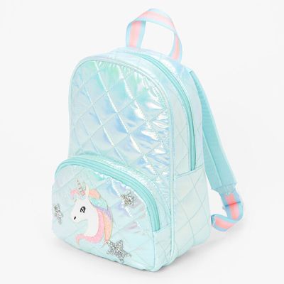Claire's Club Mint Sparkle Unicorn Backpack