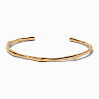 Gold-tone Simple Textured Cuff Bracelet