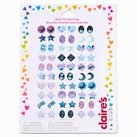 Claire's Club Starry Gems Stick On Earrings - 30 Pack