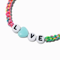 Happy Face ''Love'' Braided Adjustable Bracelet