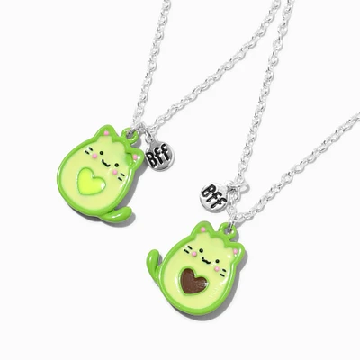 Best Friends Avocado Cat Pendant Necklaces - 2 Pack