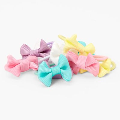 Claire's Club Pastel Bow Hair Ties - 10 Pack