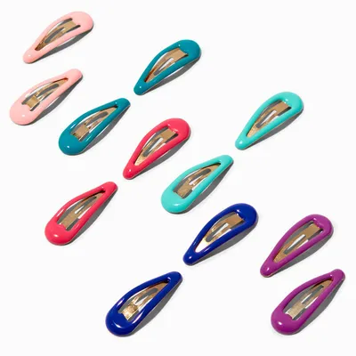 Claire's Club Jewel Tone Snap Hair Clips - 12 Pack