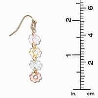 Gold 1.5" Daisy Drop Earrings