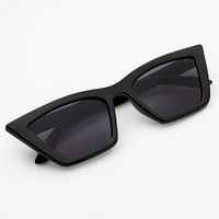 Black Square Retro Cat Eye Sunglasses