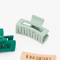 Rectangle Hair Claw - 6 Pack