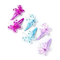 Claire's Club 6 Pack Crystal Accent Butterfly Hair Clips Set