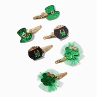 St. Patrick's Day Motifs Glitter Snap Hair Clips - 6 Pack