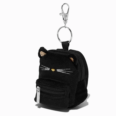 Black Cat Mini Backpack Keychain