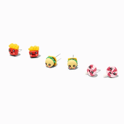 Fast Food Stud Earrings - 3 Pack