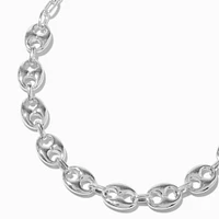 Silver-tone Pop Tab Chain Necklace