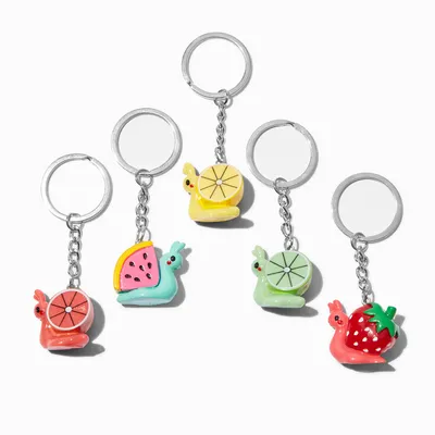 Fruit Snails Best Friends Keychains - 5 Pack