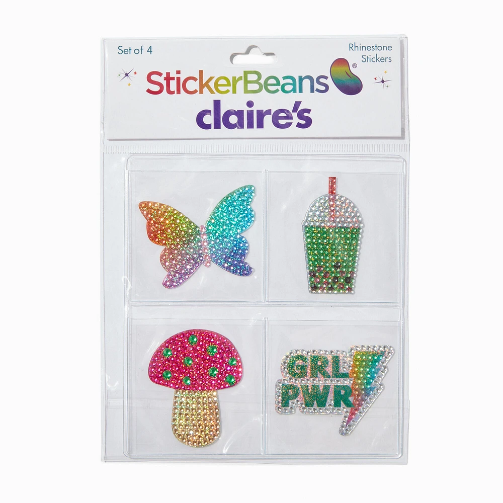 StickerBeans® x Claire's Girl Power Rhinestone Sticker Set - 4 Pack