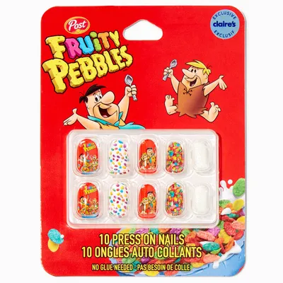 Fruity Pebbles™ Claire's Exclusive Stiletto Vegan Press On Faux Nail Set - 10 Pack