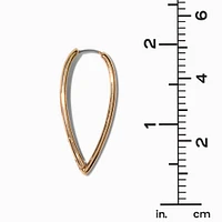 Gold-tone Pointed 40MM Clicker Hoop Earrings