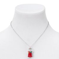 Red Gumball Shaker Pendant Necklace