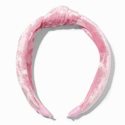 Claire's Club Pink Satin Knotted Headband