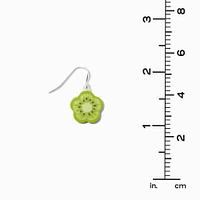 Acrylic Kiwi Flower 0.5" Drop Earrings