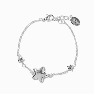 Silver-tone Puffy Star Bracelet