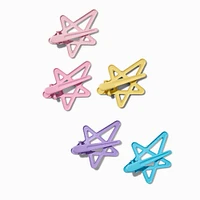 Pastel Star Snap Hair Clips - 5 Pack