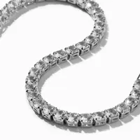 C LUXE by Claire's Sterling Silver Plated Cubic Zirconia Tennis Bracelet