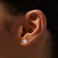 C LUXE by Claire's Sterling Silver Crystal Star Stud Earrings