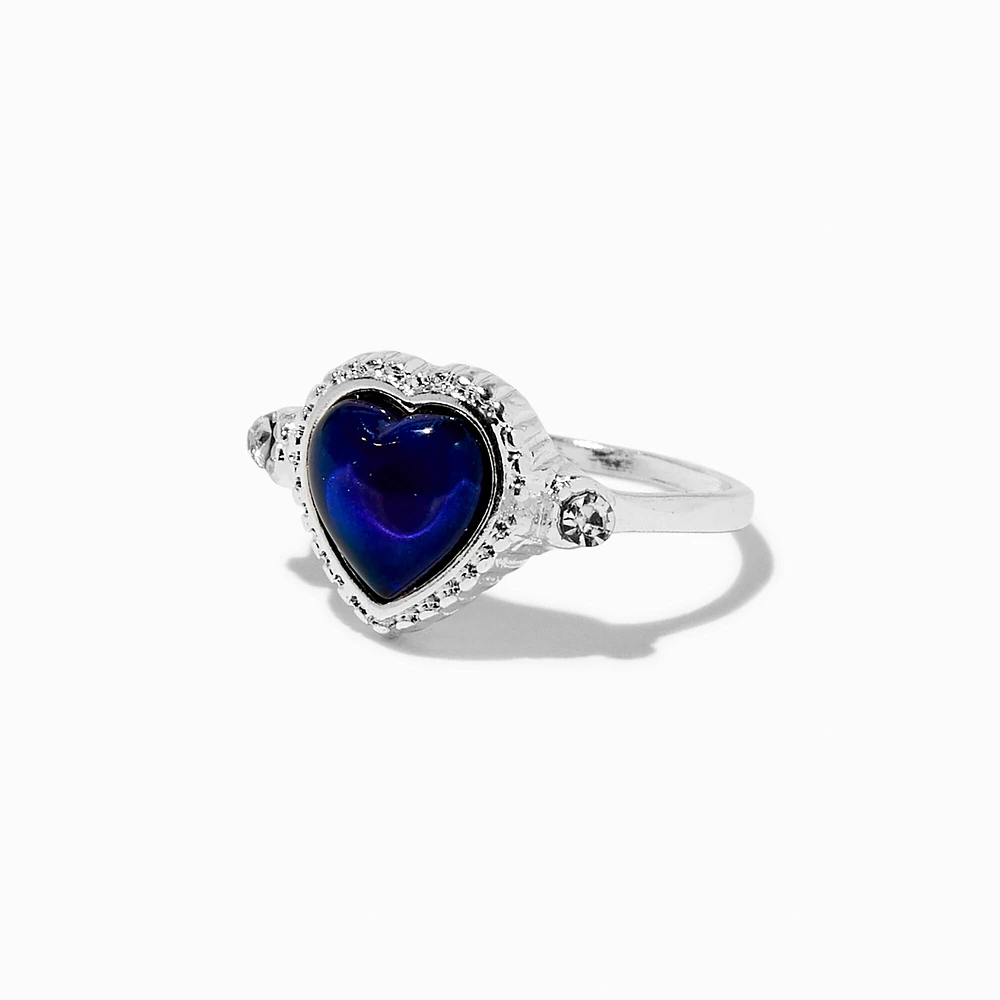 Heart Mood Silver-tone Ring