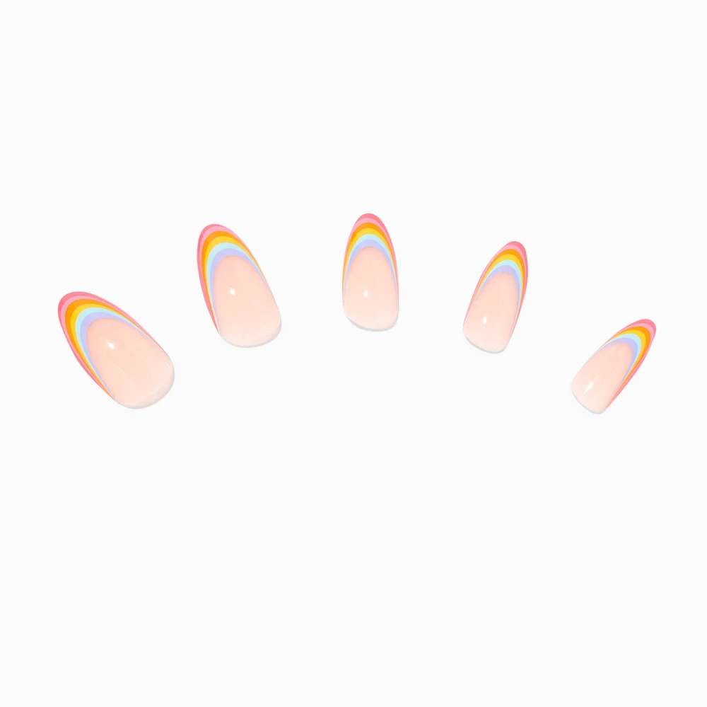 Rainbow Tip Stiletto Vegan Faux Nail Set - 24 Pack