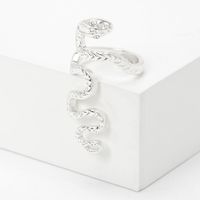 Silver-tone Snake Statement Ring