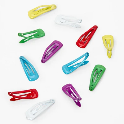 Claire's Club Rainbow Brights Mini Snap Hair Clips - 12 Pack