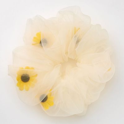 Giant Sheer Sunflower Hair Scrunchie