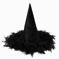 Black Feather Witch Hat