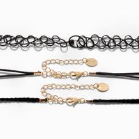 Celestial Mood Black Tattoo Choker Necklaces (3 Pack)