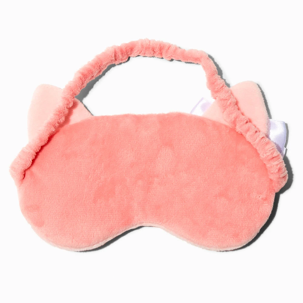 Claire's Club Pink Cat Plush Sleeping Mask