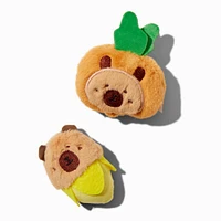 Capybara Carrot & Banana Plush Magnet Set - 2 Pack