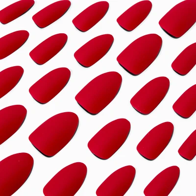 Matte Magenta Stiletto Vegan Faux Nail Set - 24 Pack