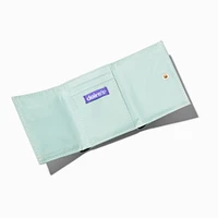 Mushroom Emblem Mint Green Trifold Wallet