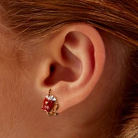 Hot Cocoa ''Love'' Clip-On Stud Earrings