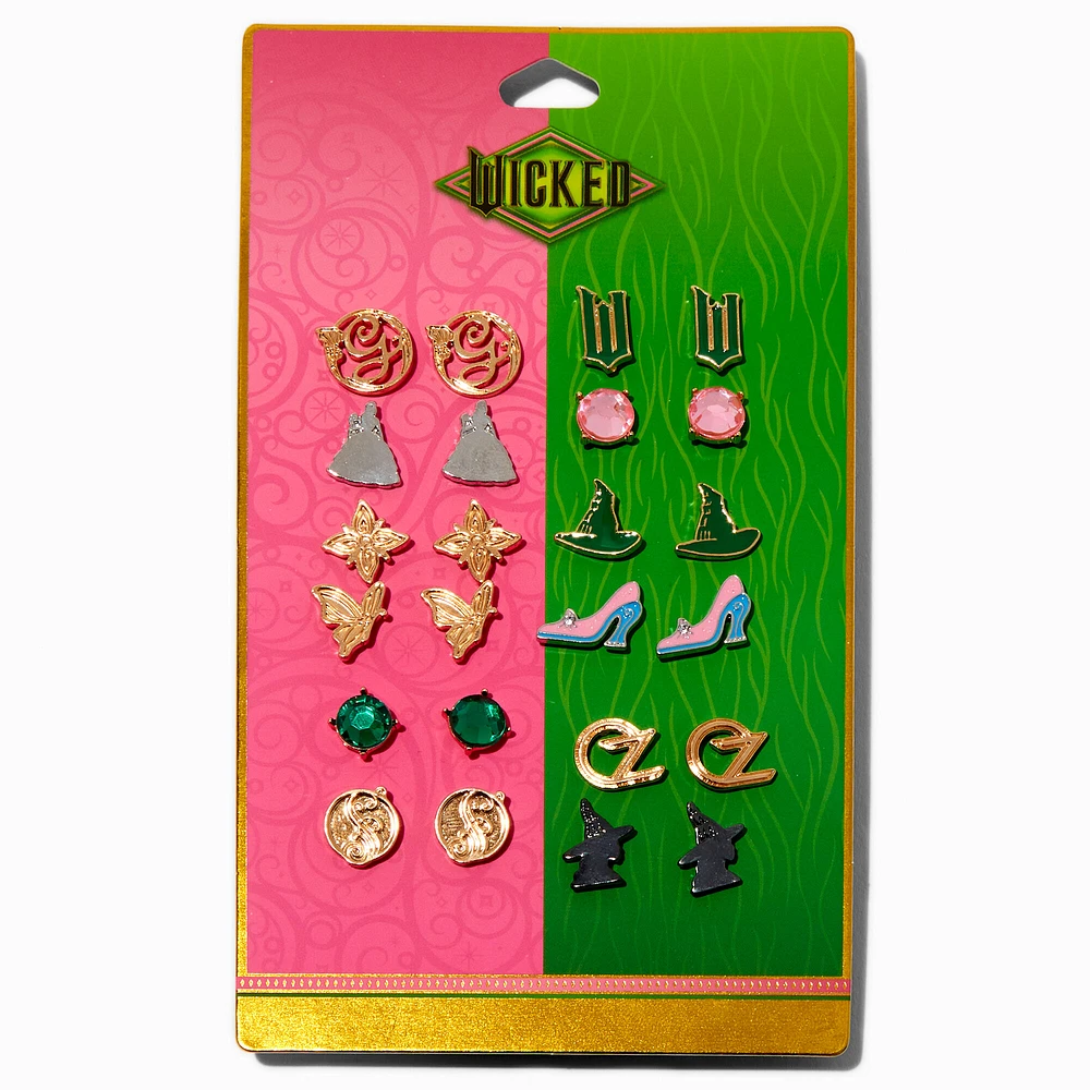 Wicked™ Claire's Exclusive Glinda & Elphaba Stud Earring Set - 12 Pack