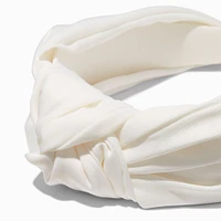 White Silk Knotted Headband