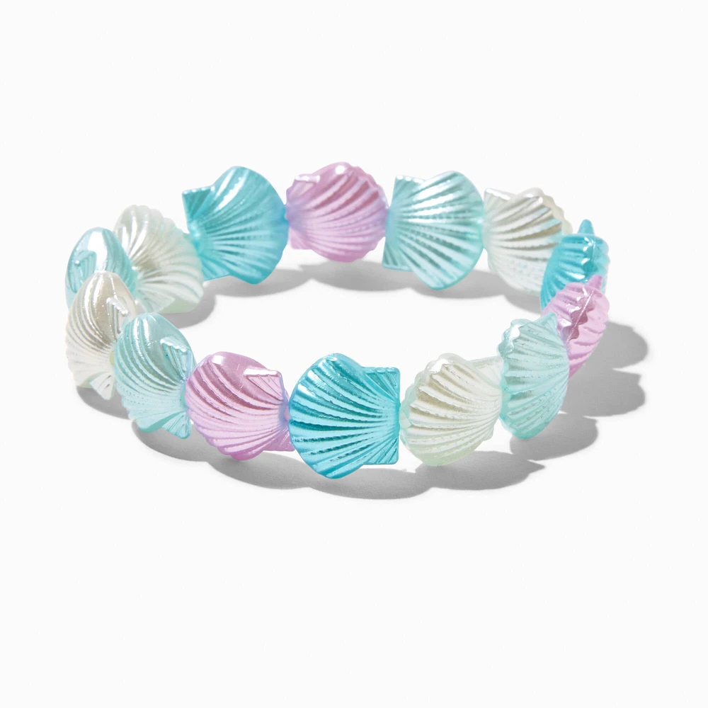 Claire's Club Mermaid Shell Stretch Bracelet