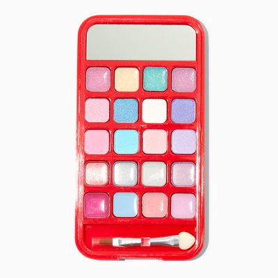 Pink Polka Dot Bling Red Cell Phone Makeup Set